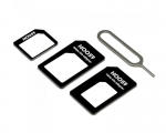 4 In 1 Noosy Micro SIM Adapter w/ nano Adapter and Eject Pin For HTC Samsung LG Motorola Sony Nexus Iphone 10 x 8 7s 6 6s5 4 4S With SIM Card Retail Box
